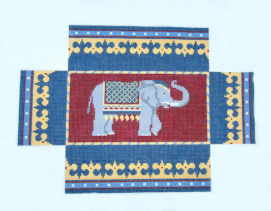 Brick Cover ~ Elephant Door Stop handpainted Needlepoint Canvas by Susan Roberts ***SP.ORDER***