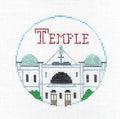 Destination ~ TEMPLE UNIVERSITY  in Philadelphia, PA. 18 Mesh handpainted Needlepoint Canvas by Kathy Schenkel