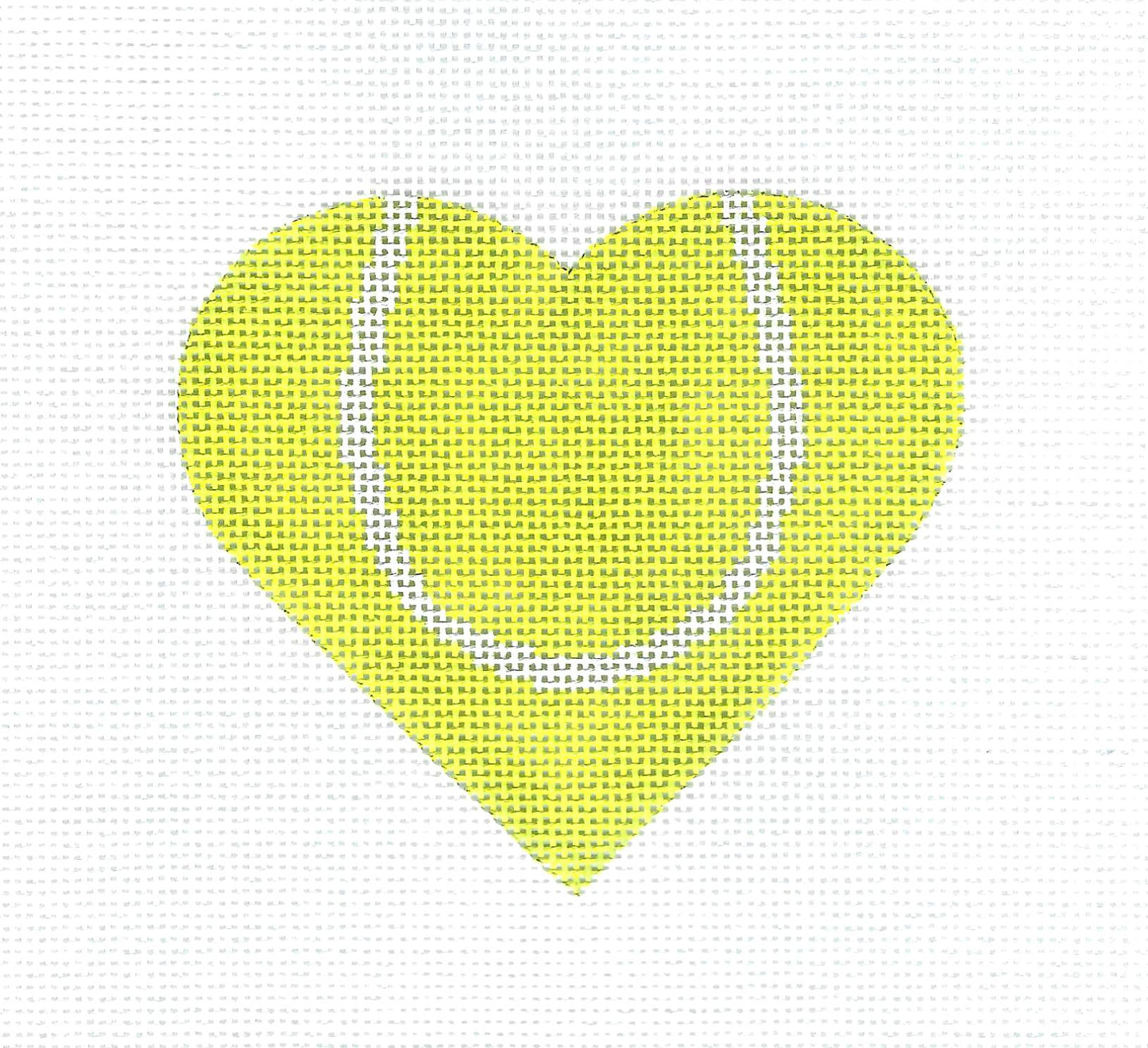 Sports ~ TENNIS BALL HEART Sports 18 Mesh handpainted Needlepoint Canvas by Pepperberry