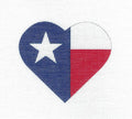 Travel ~ Texas State Flag Heart Flag 18 Mesh handpainted Needlepoint Canvas by Pepperberry