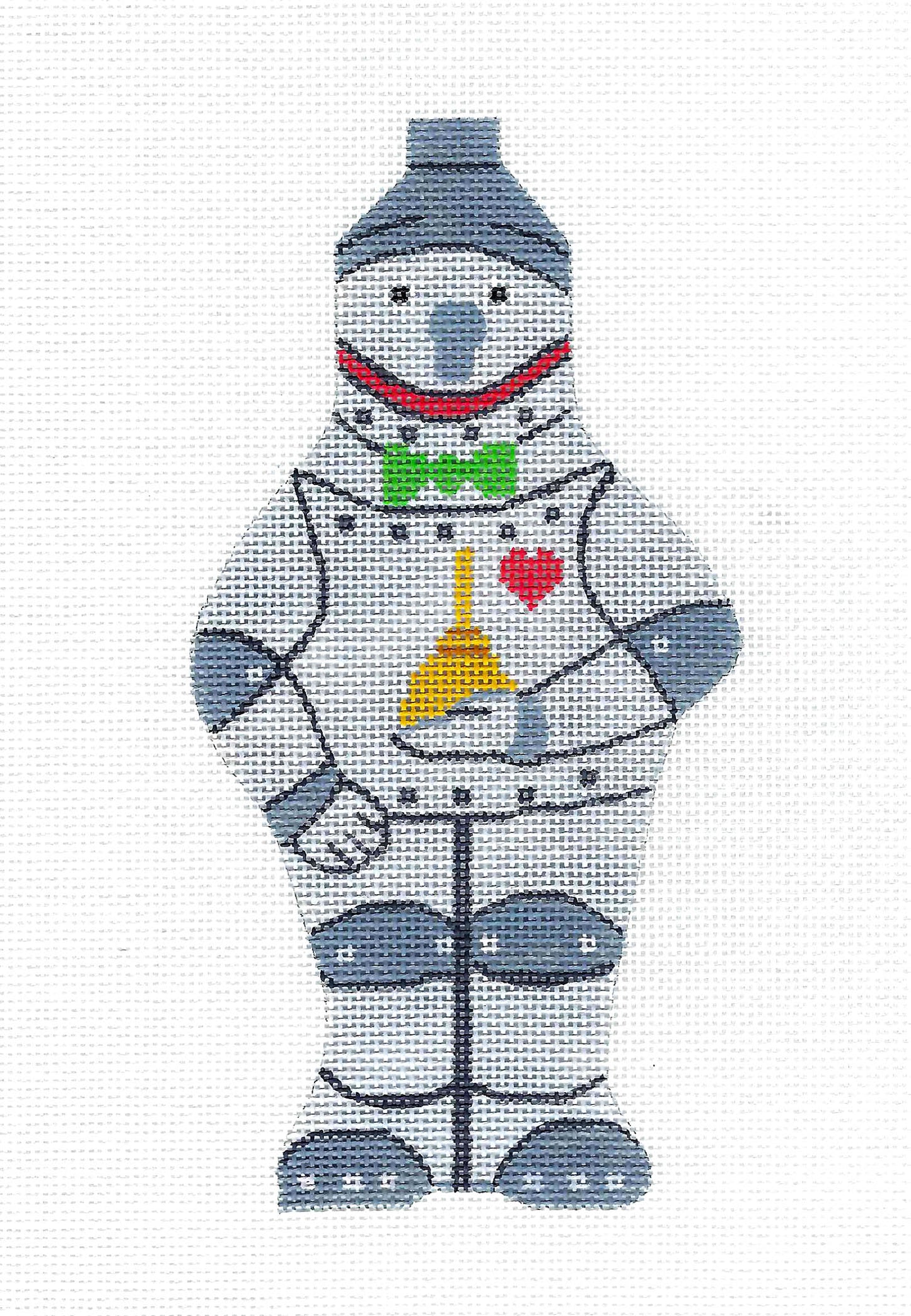 The Wizard of OZ "The Tin Man" handpainted 18 Mesh Needlepoint Canvas by Silver Needle