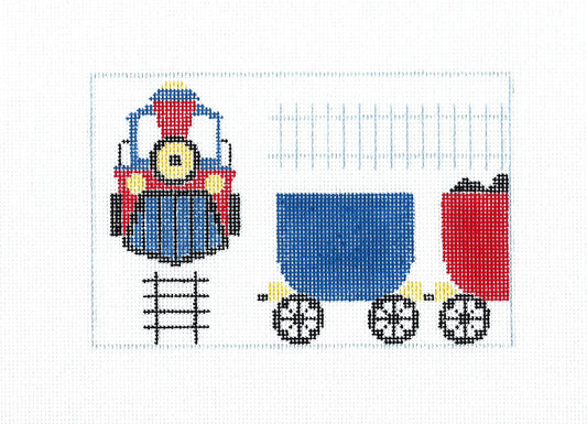 Tooth Fairy Canvas ~ Tooth Fairy Pillow TRAIN  2 Canvas SET, HP Needlepoint Canvas by Kathy Schenkel