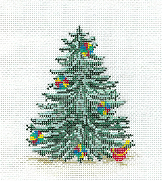 Christmas Tree ~ Beach Balls Christmas Tree handpainted Needlepoint Canvas by Needle Crossings