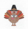Autumn ~ Thanksgiving Turkey on 18 Mesh handpainted Needlepoint Canvas with STITCH GUIDE SET by CH Designs from Danji
