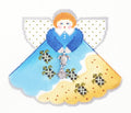 Angel ~ 5 Baby Sea Turtles Angel & Charms handpainted Needlepoint Ornament by Painted Pony
