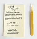Gold Works ~ Gold Plated Straight Tweezers for Needlepoint ~ British Made