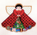Angel ~ Under the Tree Angel & Charms & STITCH GUIDE SET handpainted Needlepoint Canvas by Painted Pony