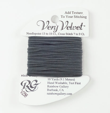 Very Velvet ~ Very Velvet #V256"Deep Gray" 10 Yd. Needlepoint Thread by Rainbow Gallery