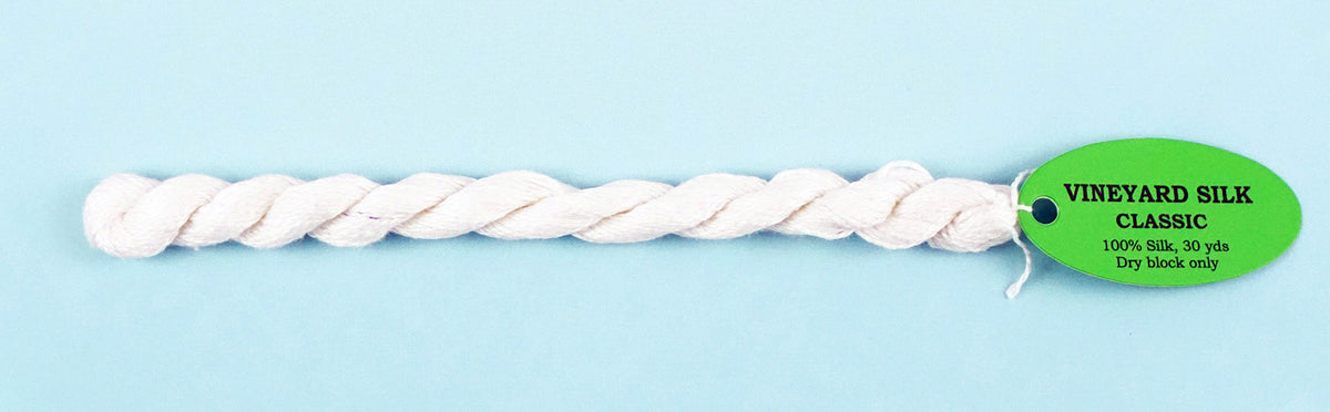 Vineyard Silk ~ BRIGHT WHITE 100% SILK Thread 30 Yard Skein #C-109 for Needlepoint from Wiltex