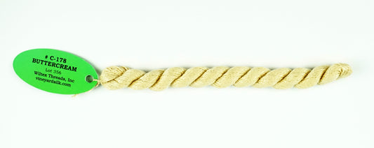 Silk Thread ~ BUTTERCREAM 100% SILK Thread 30 Yard Skein #C-178 for Needlepoint from Wiltex