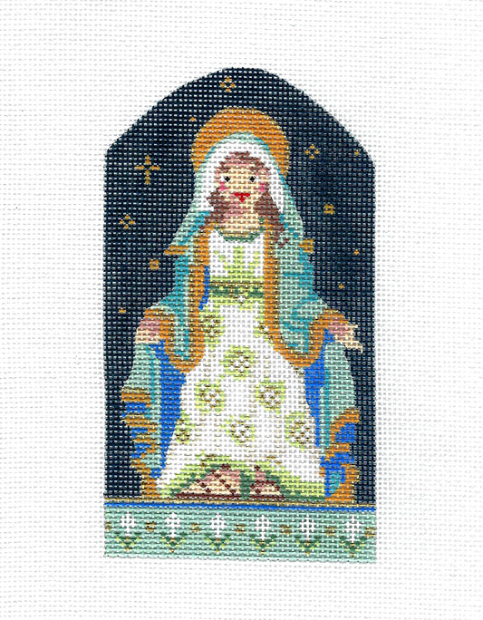 Christmas Nativity ~ The VIRGIN MARY Holy Family handpainted Needlepoint Canvas by Kelly Clark