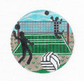Dramatic Sports ~ VOLLEYBALL ~ handpainted Needlepoint Canvas by CH Design from Danji