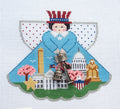 Angel ~ Washington, DC  Angel & Charms & STITCH GUIDE Handpainted Needlepoint Canvas by Painted Pony