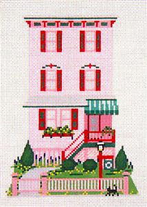 House ~ Historic Abigail Adams House, Cape May, NJ handpainted 18 mesh Needlepoint Canvas by Needle Crossings