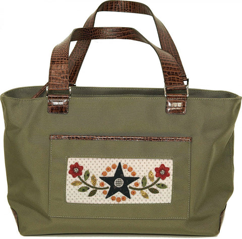 Accessory ~ Khaki Nylon Tote Bag for Handpainted Needlepoint Canvases by Lee #26K