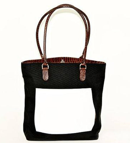 Black Nylon Shopper Bag