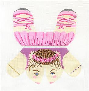 Door Stop ~ Ballerina Frog 3-D Beanbag  handpainted Needlepoint Canvas by Needle Crossings