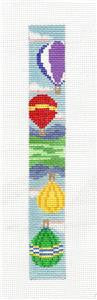 Key Tag ~ Hot Air Balloons Key Tag KIT handpainted Needlepoint Canvas by Susan Roberts