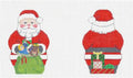 Christmas ~ 2 Sided Santa with a Toy Bag & Gifts handpainted 18 Mesh Needlepoint Ornament by Susan Roberts