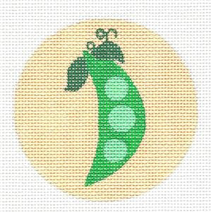 Canvas ~ Peas in a Pod Handpainted Needlepoint Ornament Canvas from Artists Collection