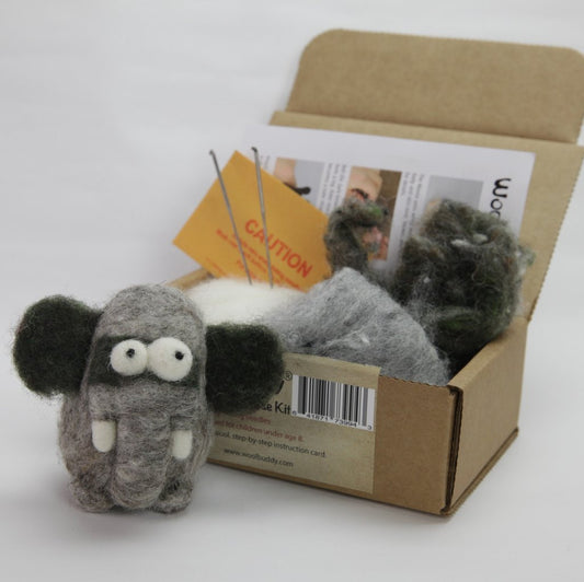 Woolbuddy Needle Felting Kit - Elephant