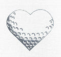 Heart ~ GOLF HEART Sports handpainted Needlepoint Ornament Canvas by Pepperberry