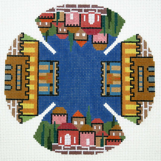 Yarmulke ~ Rebecca Shore with City and Castle ***Exclusive***