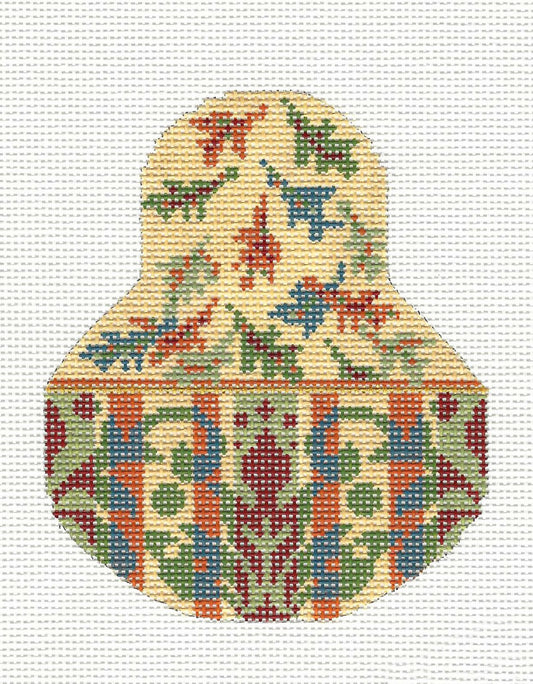 Kelly Clark Pear– Falling Leaves Pear handpainted Needlepoint Canvas Ornament