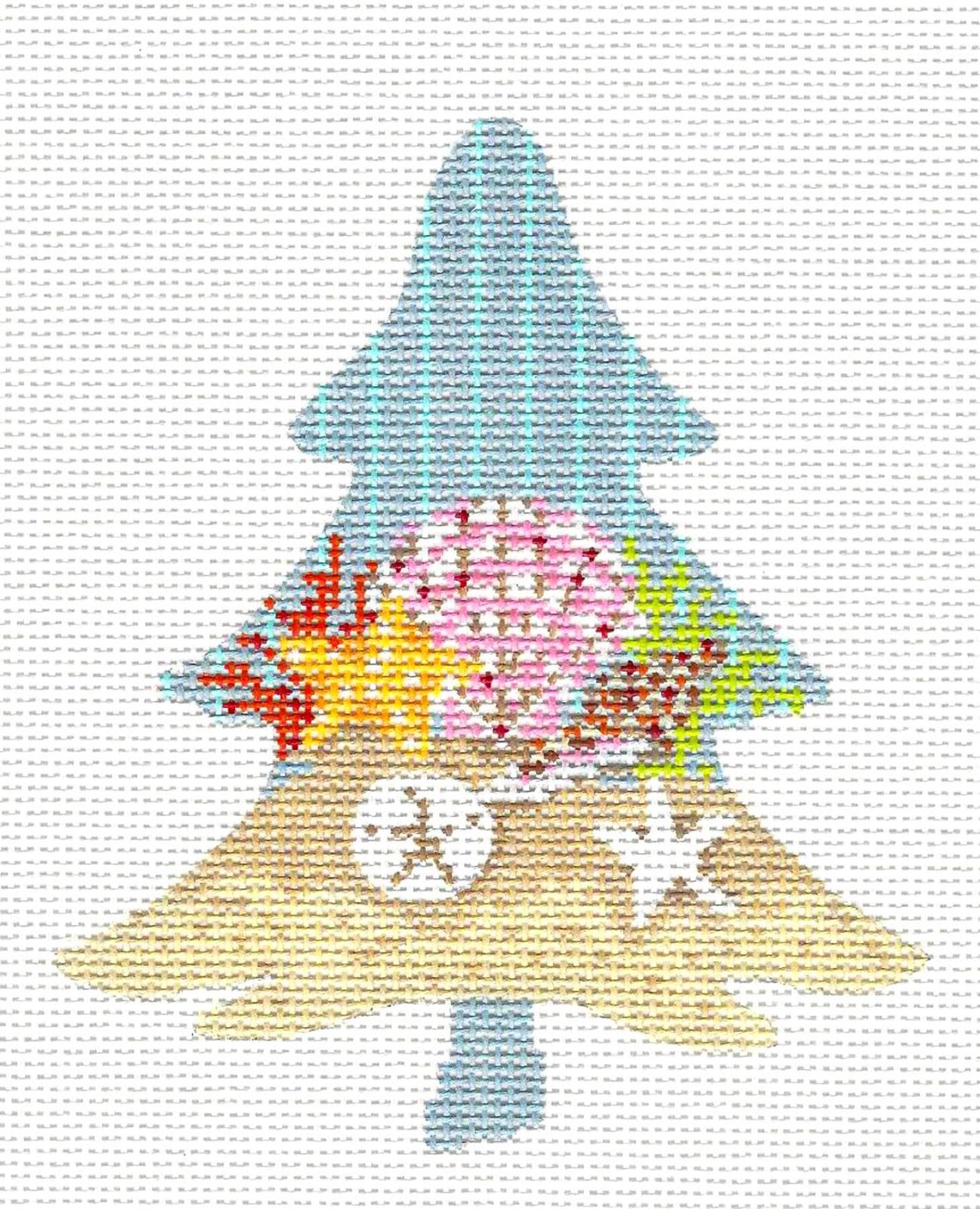 Kelly Clark Tree – Shells at the Beach Tree handpainted Needlepoint Canvas Ornament
