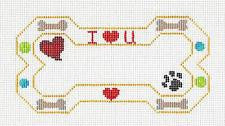 Dog Bone ~ "I LOVE YOU"  with Hearts, Toys & Dog Bones Ornament from Danji