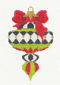 Kelly Clark Christmas ~ Chartreuse Spinning Top Ornament Canvas & STITCH GUIDE handpainted Needlepoint Canvas