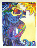 Laurel Burch ~ OCEAN SONG Mermaid & STITCH GUIDE LG. handpainted 18 Mesh Needlepoint Canvas from Danji Designs