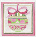 Christmas ~ Pink Ornament handpainted Needlepoint Canvas by Raymond Crawford