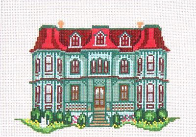 Canvas House~The Queen Victoria Inn, Cape May, NJ handpainted Needlepoint Canvas~by Needle Crossings