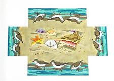 Brick Cover ~ Sandpipers Door Stop handpainted Needlepoint Canvas by Susan Roberts