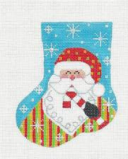Christmas ~ Mini Stocking ~ Santa with a Candy Cane by Danji