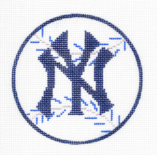 Sports ~ BASEBALL ~ NEW YORK YANKEES ~ Sports Team handpainted Needlepoint Ornament Canvas by KYPOD