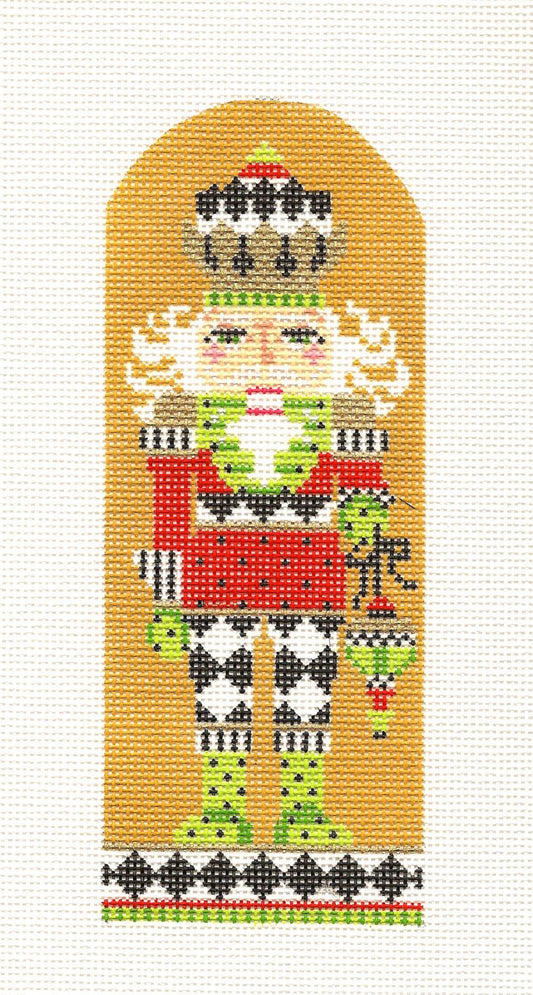 Kelly Clark Canvas ~ Nutcracker Ornament "King of Diamonds" handpainted Needlepoint Canvas