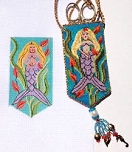 Scissor Case ~ Mazzy's Mermaid Necklace on handpainted Needlepoint Canvas by Danji