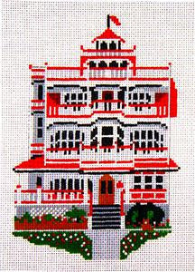 Canvas House~The Sea Mist Inn, Cape May, NJ handpainted Needlepoint Canvas~by Needle Crossings