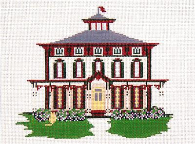House ~ Southern Mansion, Cape May, New Jersey handpainted Needlepoint Canvas by Needle Crossings