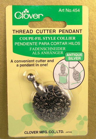 Thread Cutter Pendant ~ Antique Silver - Airplane Safe and Allowed