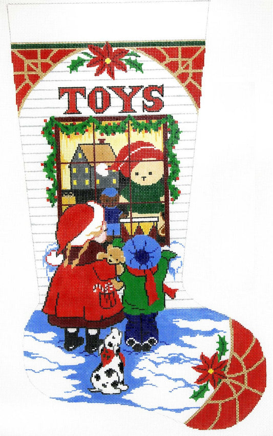 Stocking~ Full Size Toys handpainted Needlepoint Canvas